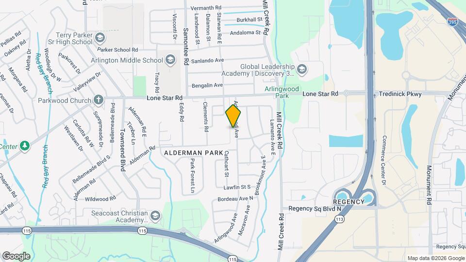 1332 Arlingwood Ave Map and Location Details