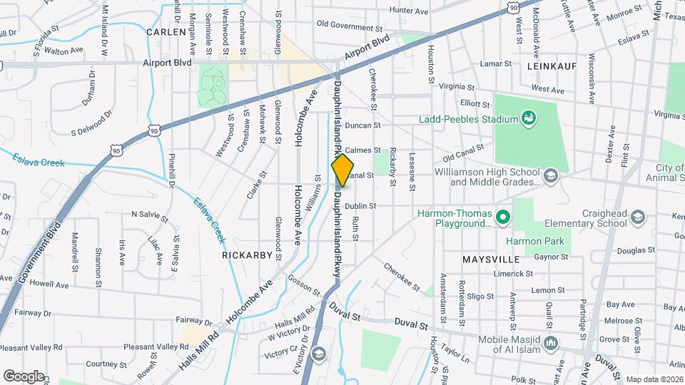 611 Dauphin Island Pkwy Map and Location Details