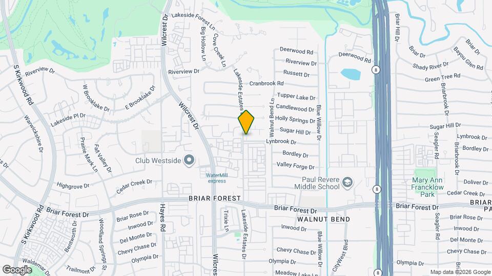 10842 Lynbrook Dr Mapa y Detalles de la Ubicación