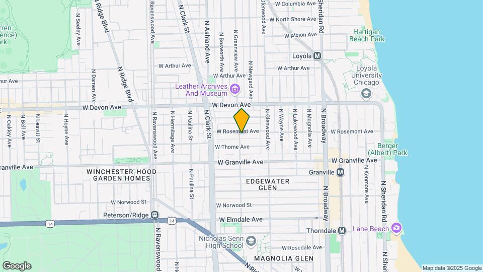 6253-6257 N Greenview Ave Map and Location Details
