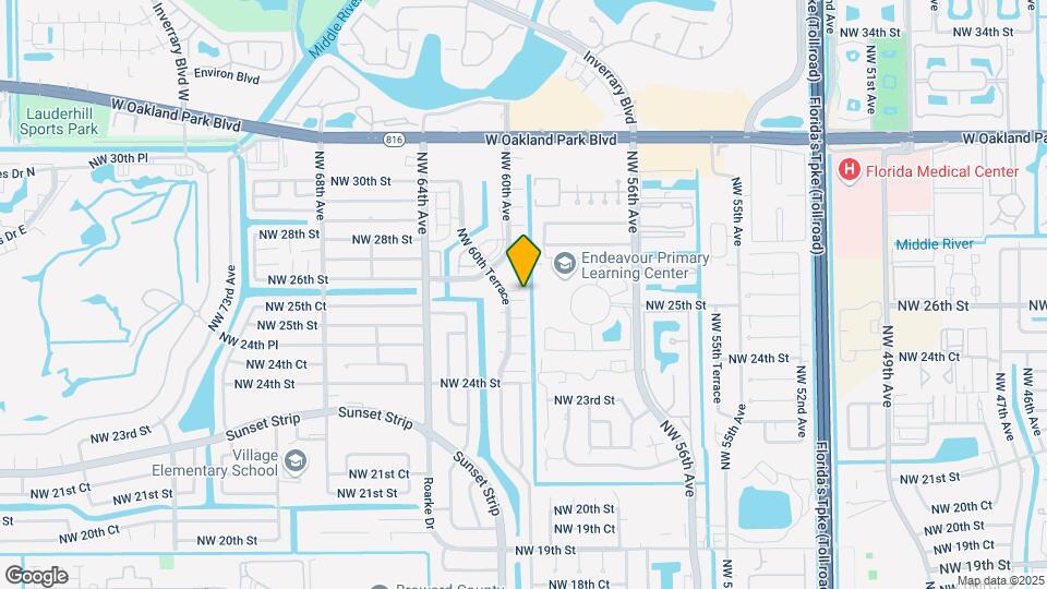 5955 NW 25th Ct Map and Location Details