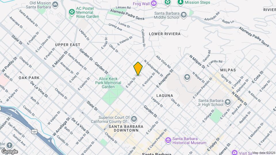 418 E Sola St Map and Location Details