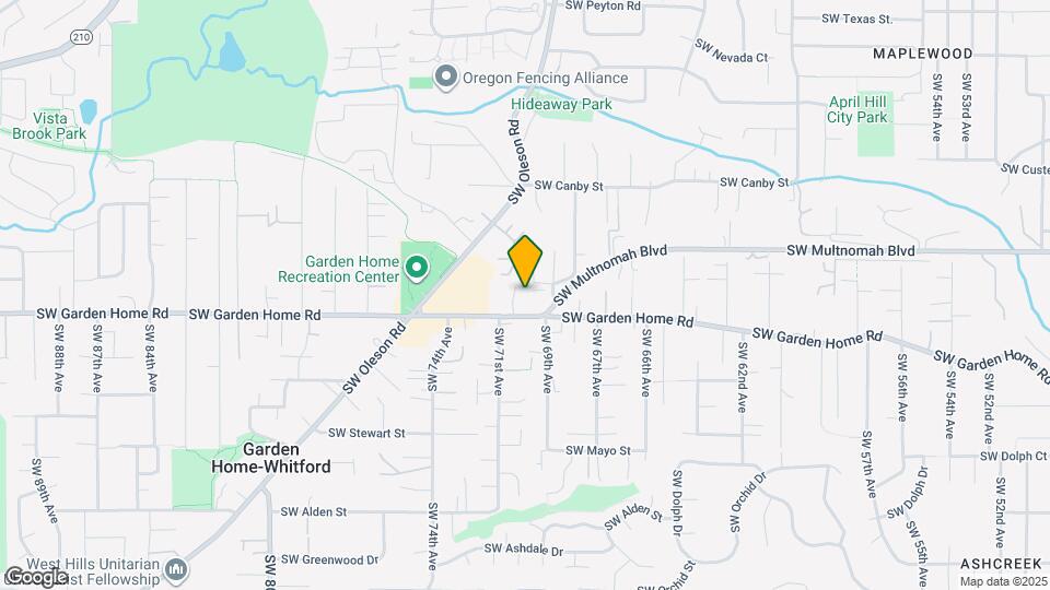 7033 SW Garden Home Rd Map and Location Details