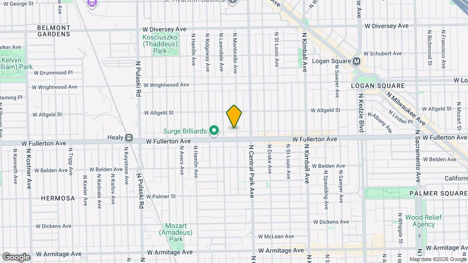 2418 N Monticello Ave, Unit 2 Map and Location Details