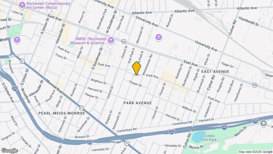 457 Park Ave, Unit Apt A Mapa y Detalles de la Ubicación