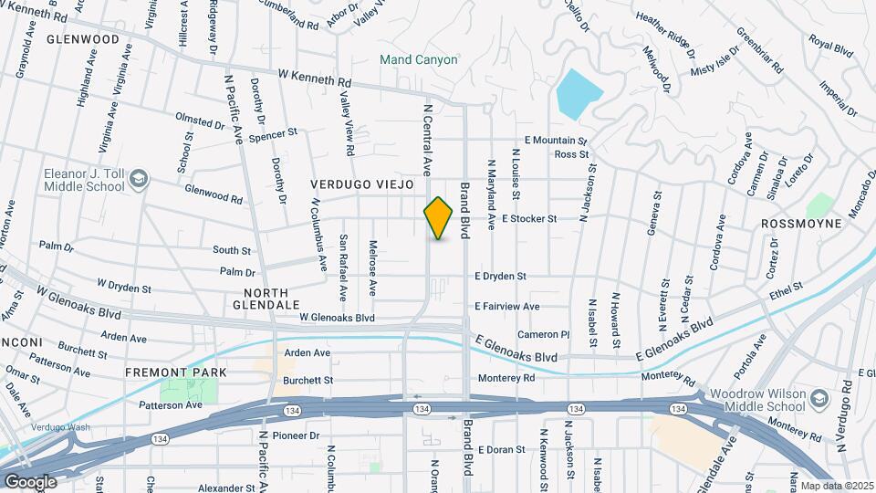 1126 N Central Ave, Unit 202 Mapa y Detalles de la Ubicación