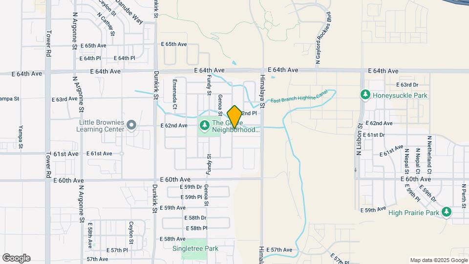 19909 E 61st Dr Map and Location Details