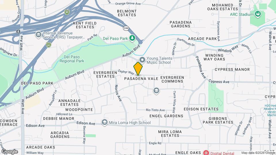 4214 Zephyr Way Map and Location Details