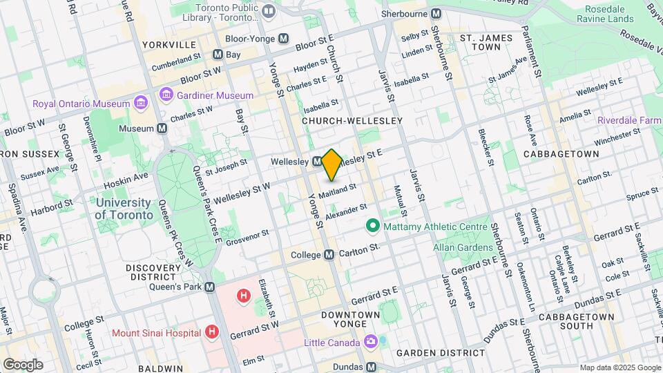Yonge at Wellesley Station Map and Location Details