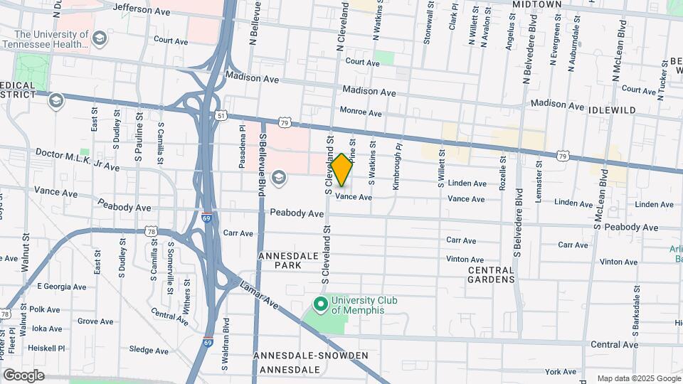 1366 Vance Ave Mapa y Detalles de la Ubicación