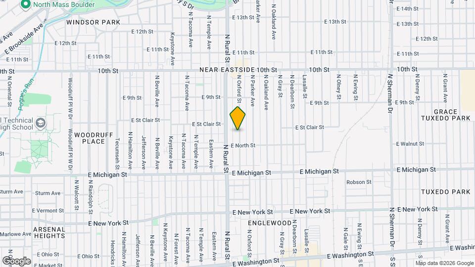 628 N Oxford St Map and Location Details