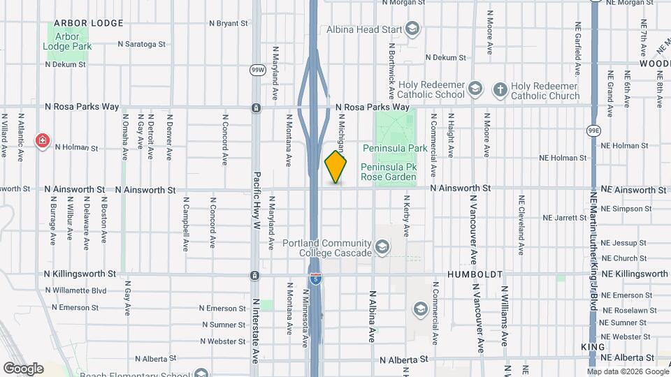 1020 N Ainsworth St Map and Location Details