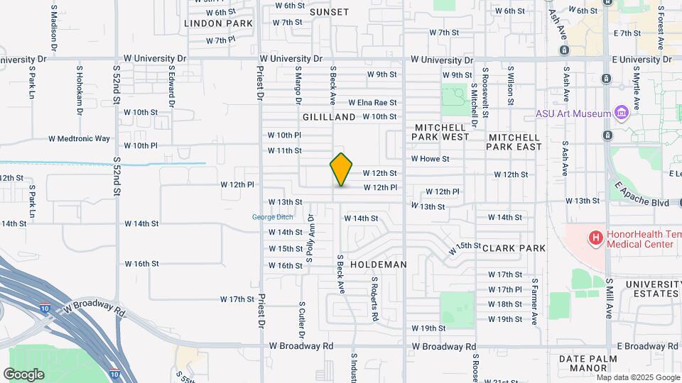 1145 W 12th Pl Map and Location Details