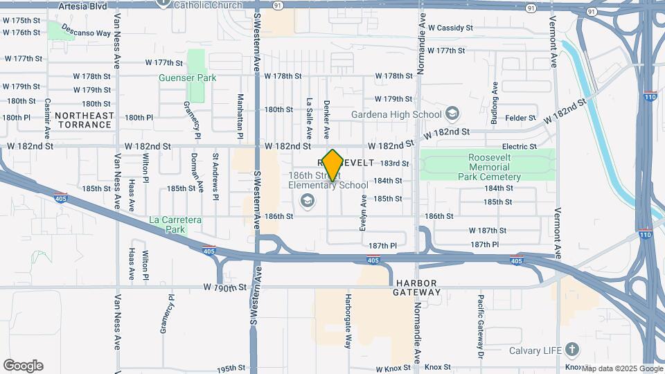 18408 S Denker Ave Map and Location Details