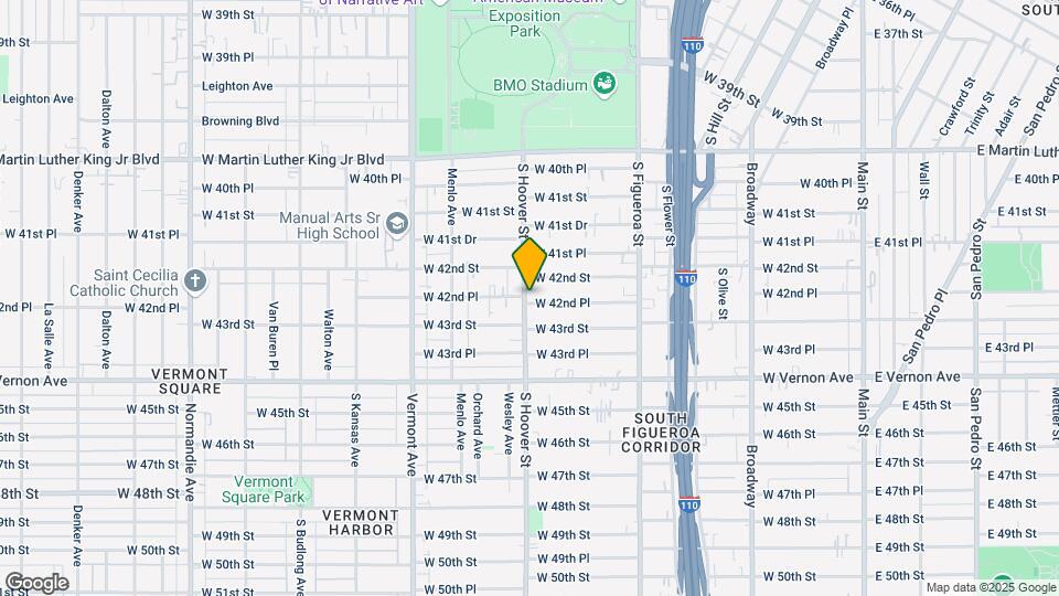 4214 S Hoover St Map and Location Details
