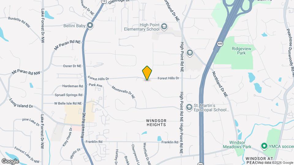 445 Forest Hills Dr Map and Location Details