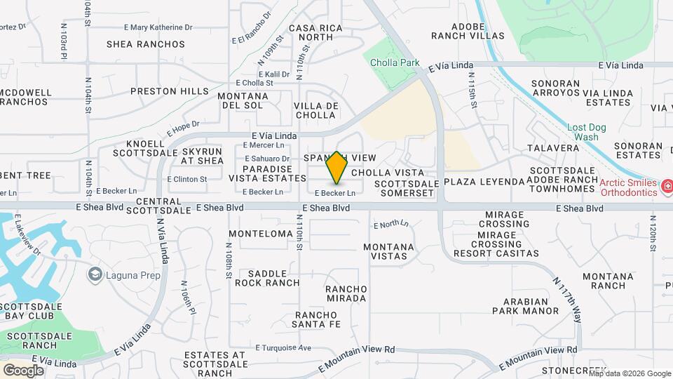 11106 E Becker Ln Map and Location Details