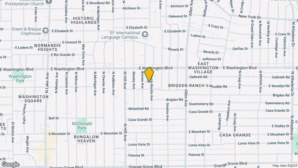 1237 N Sierra Bonita Ave Map and Location Details