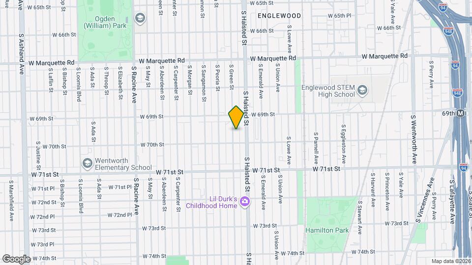6939 S Green St Map and Location Details