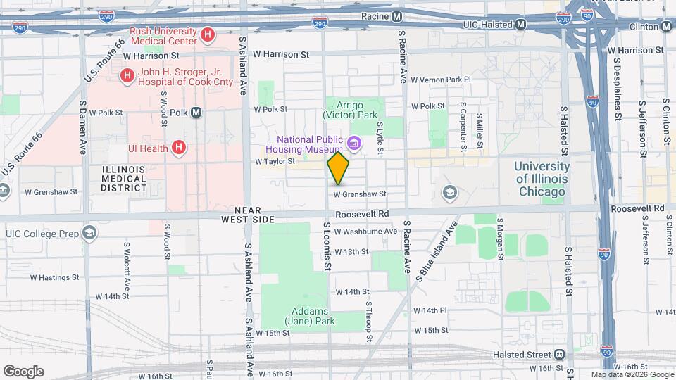 1344 W Grenshaw St Map and Location Details