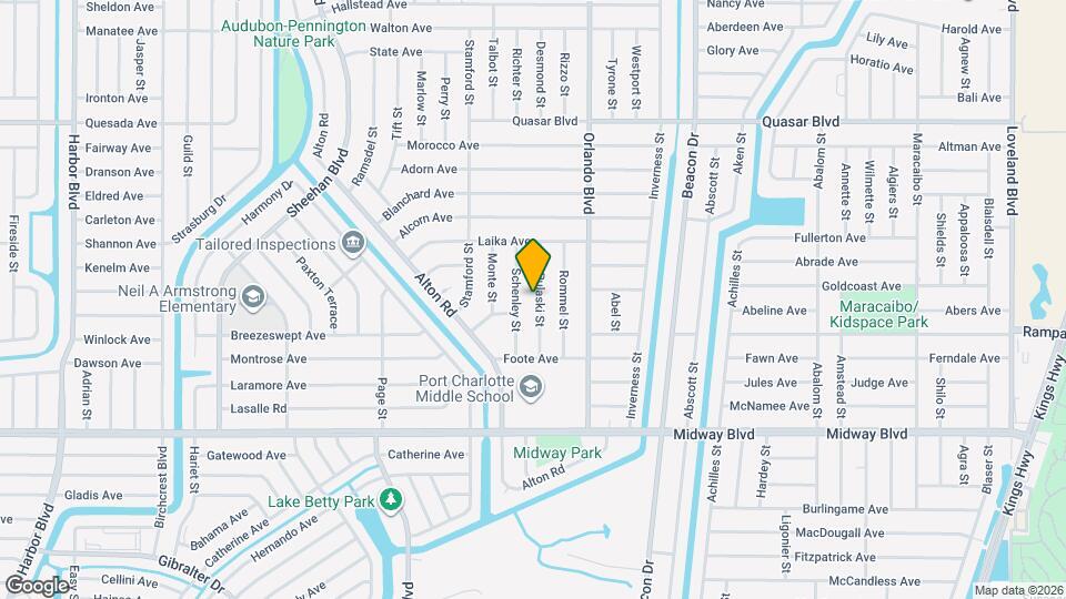 1485 Pulaski St Map and Location Details