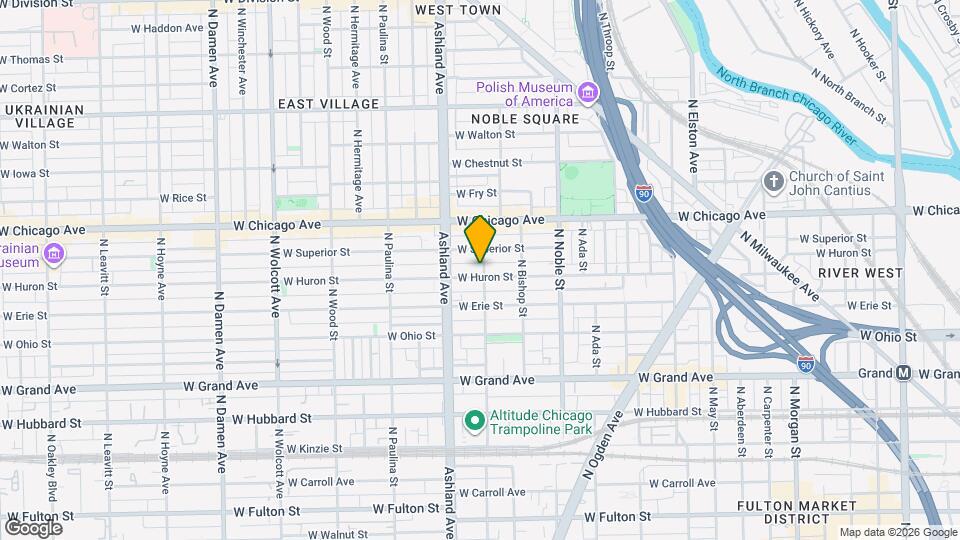 1500 W Huron St Map and Location Details