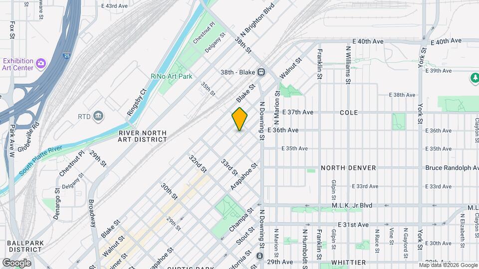 3435 Larimer St Map and Location Details