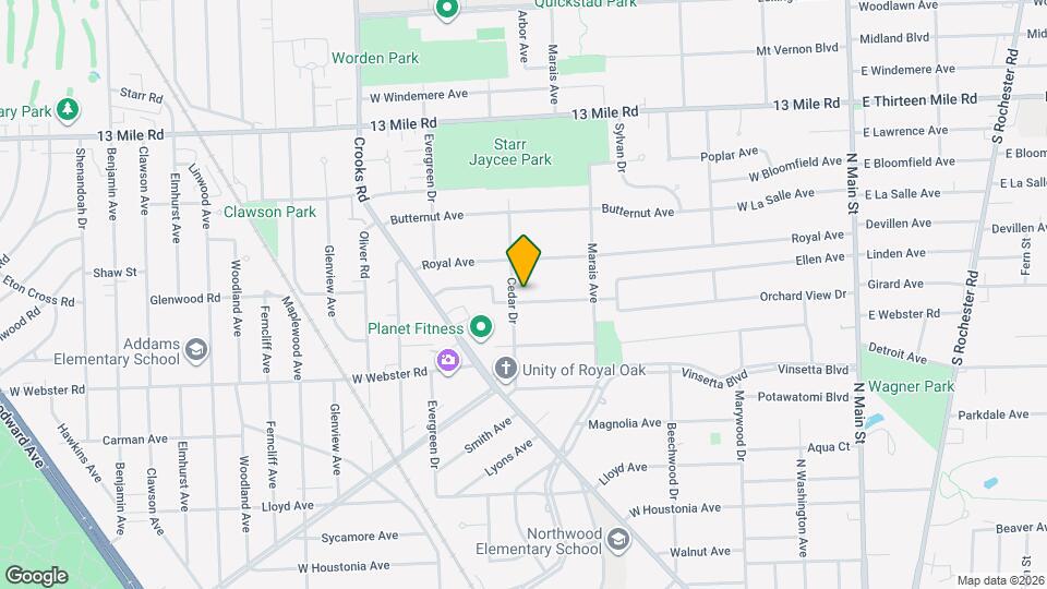 1132 Hickory Ave Map and Location Details