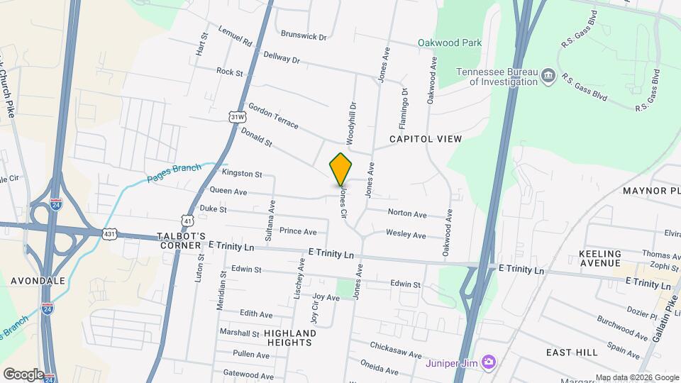 2100 Jones Cir Map and Location Details