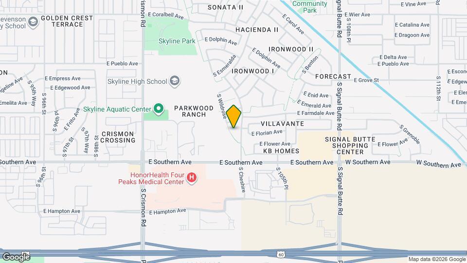 1057 S Wildrose Cir Map and Location Details