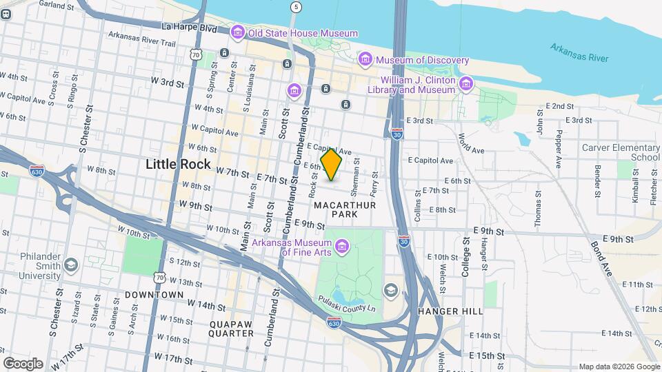 503 E 6th St, Unit 2 BR Balcony Map and Location Details