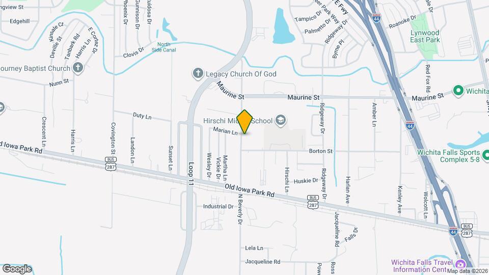 1111 N Beverly Dr Map and Location Details