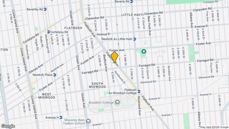 1400 Flatbush Ave Map and Location Details