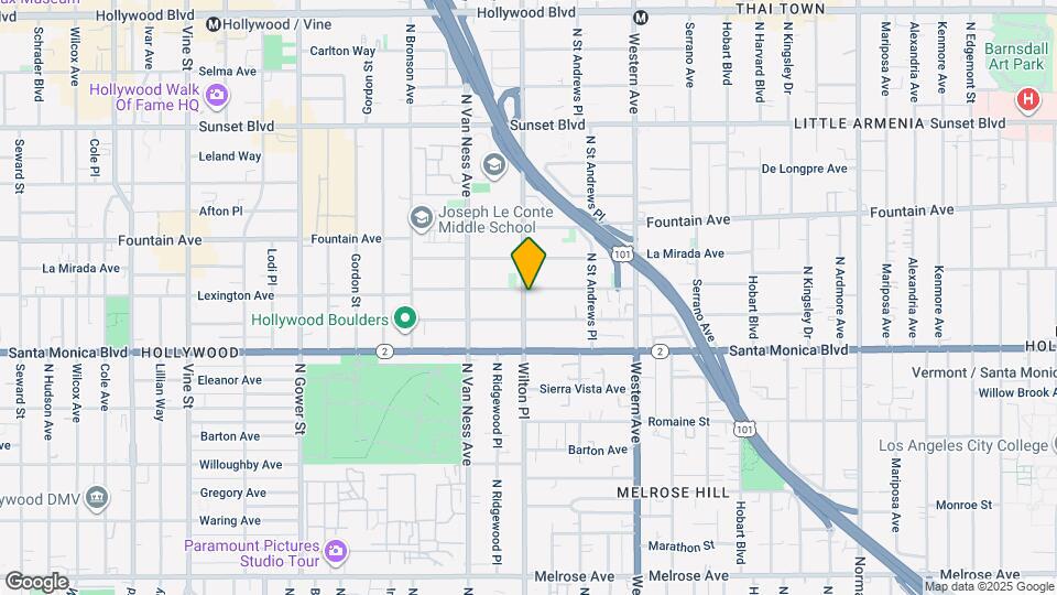 1172 N Wilton Pl, Unit 1172 Mapa y Detalles de la Ubicación