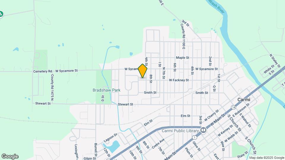 901 W Fackney St Map and Location Details