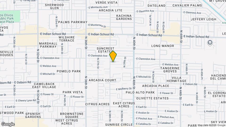 3807 E Weldon Ave Mapa y Detalles de la Ubicación