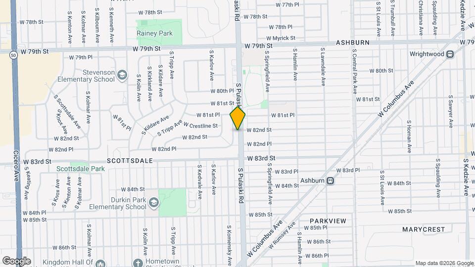 8201 S Komensky Ave Map and Location Details