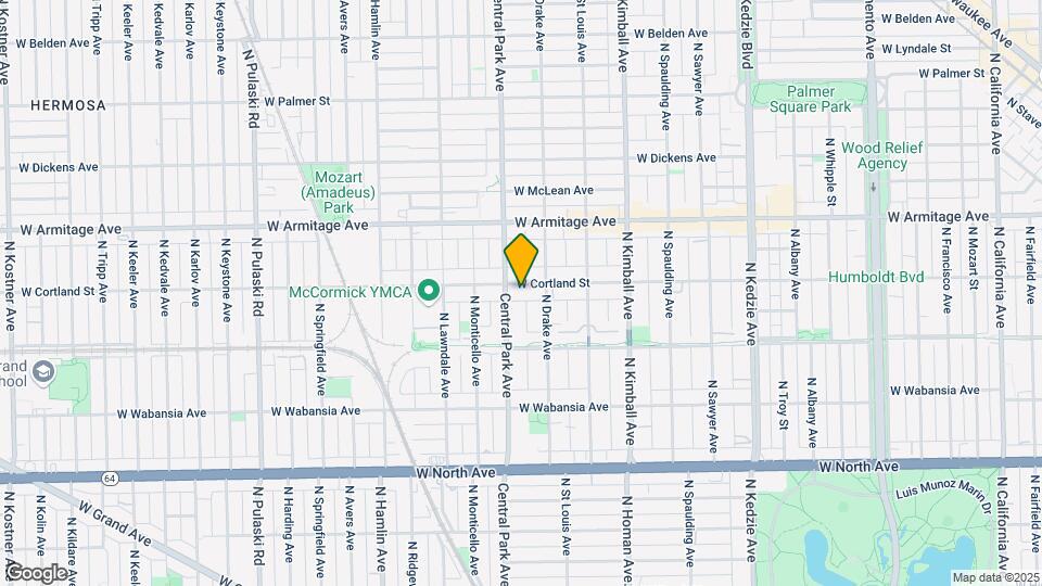 3569 W Cortland St Map and Location Details