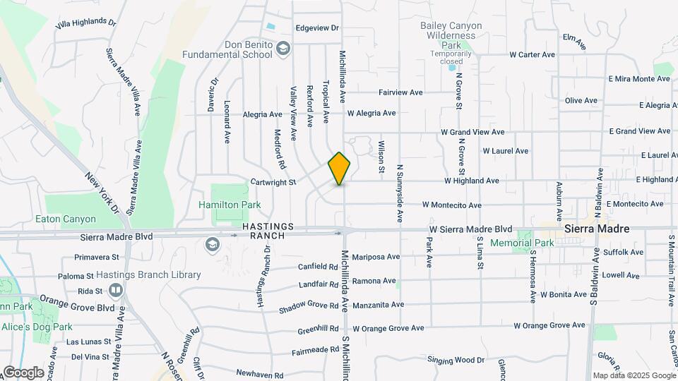 1015 N Michillinda Ave, Unit 114 Map and Location Details