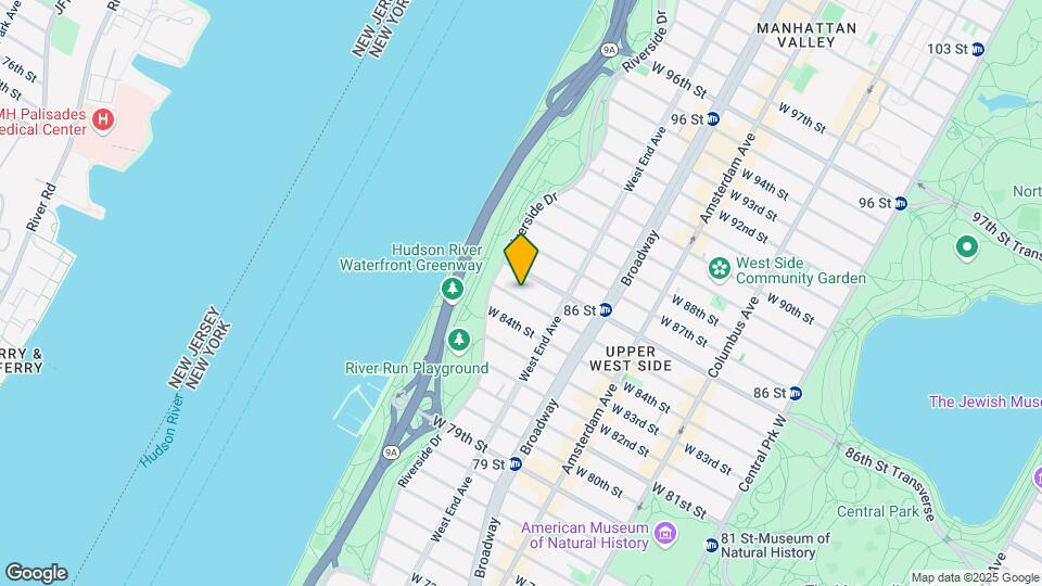 343 W 85th St Mapa y Detalles de la Ubicación