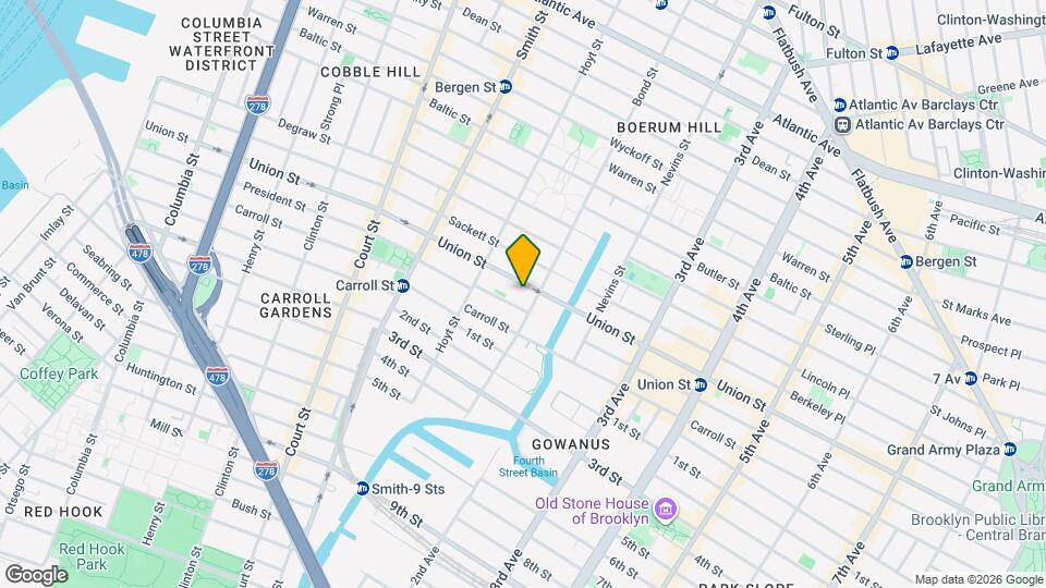 Stunning 2BR Apartment in Carroll Gardens, Unit 1F Mapa y Detalles de la Ubicación