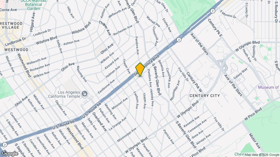 1819 Holmby Ave Map and Location Details