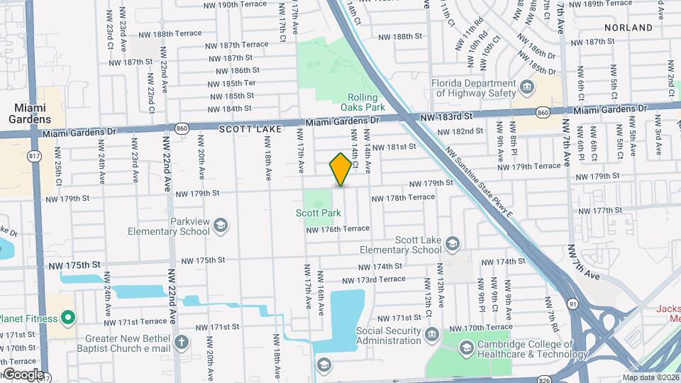 17830 NW 14th Pl Map and Location Details