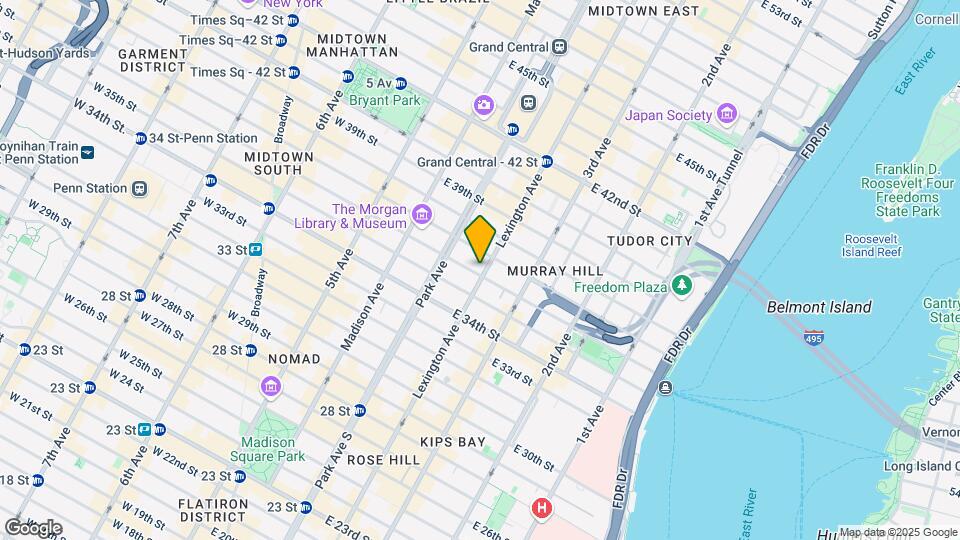 133 E 36th St Map and Location Details