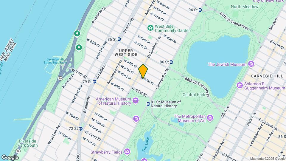 58 W 83rd St Map and Location Details