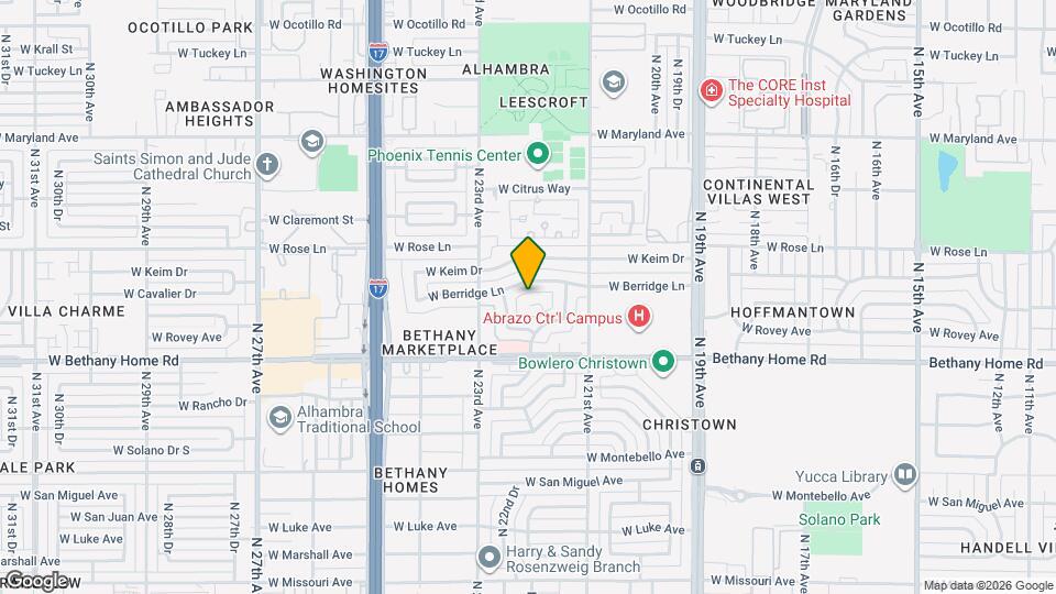 6059 N 22nd Ave Mapa y Detalles de la Ubicación