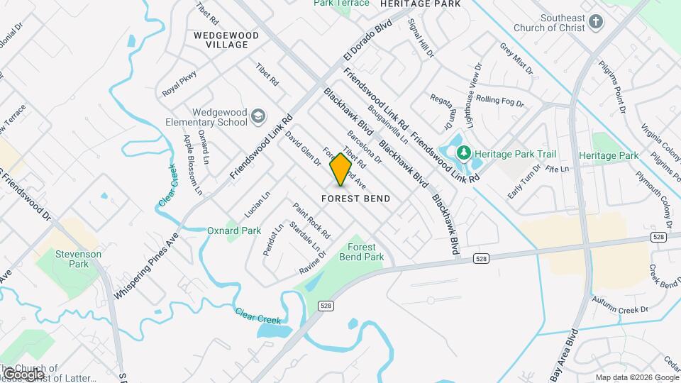 16814 David Glen Dr Map and Location Details