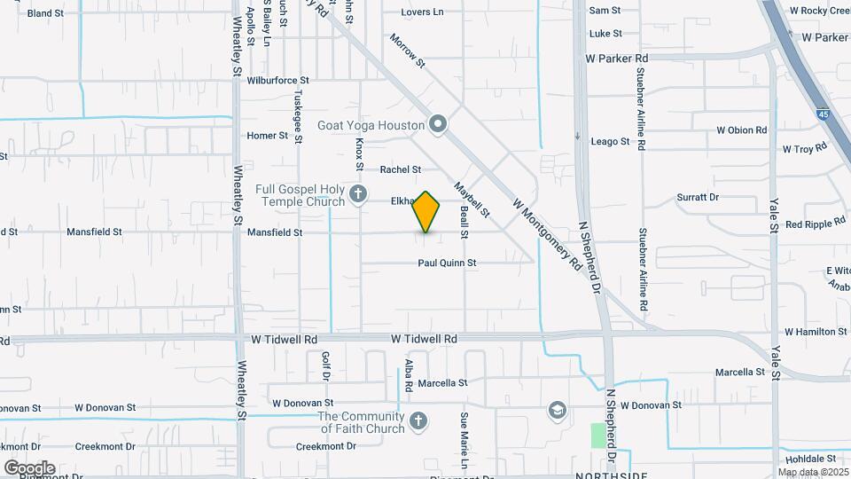 849 Mansfield St Map and Location Details