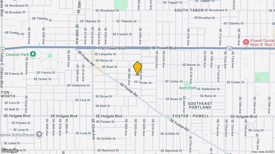 5916 SE Francis St, Unit B Map and Location Details