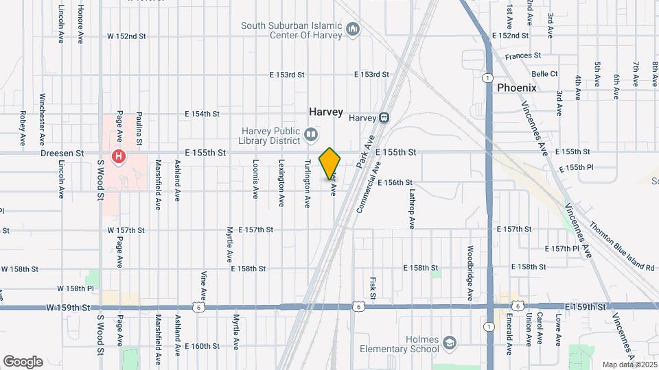 15540 S Center Ave Map and Location Details